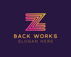 Modern Zigzag Line Letter Z logo design