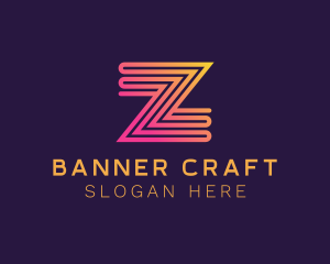 Modern Zigzag Line Letter Z logo design