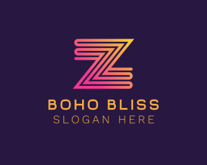 Modern Zigzag Line Letter Z logo design