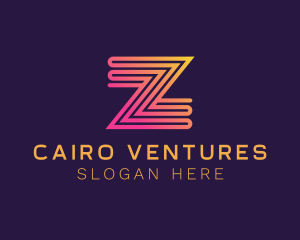 Modern Zigzag Line Letter Z logo design