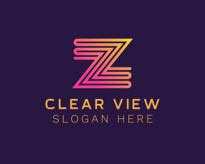 Modern Zigzag Line Letter Z logo design