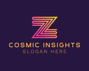 Modern Zigzag Line Letter Z logo design