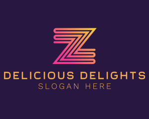 Modern Zigzag Line Letter Z logo design