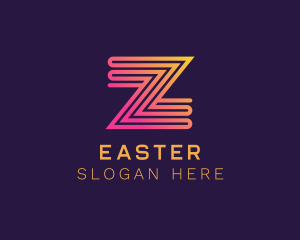 Advertising - Modern Zigzag Line Letter Z logo design