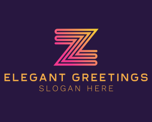 Modern Zigzag Line Letter Z logo design