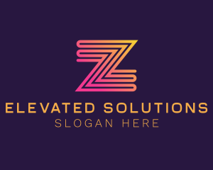 Modern Zigzag Line Letter Z logo design