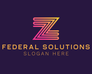 Modern Zigzag Line Letter Z logo design