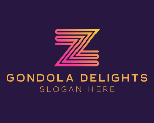 Modern Zigzag Line Letter Z logo design