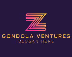 Modern Zigzag Line Letter Z logo design