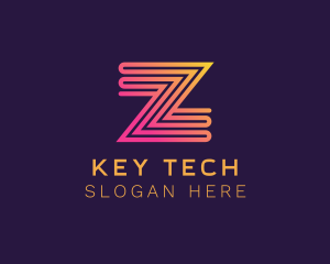 Modern Zigzag Line Letter Z logo design