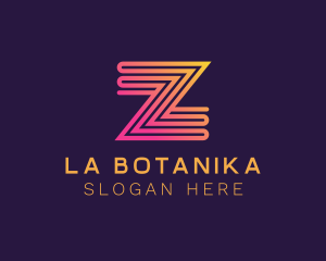 Modern Zigzag Line Letter Z logo design
