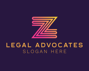 Modern Zigzag Line Letter Z logo design