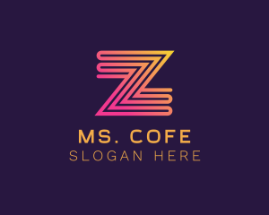 Modern Zigzag Line Letter Z logo design