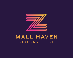 Modern Zigzag Line Letter Z logo design