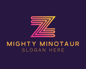 Modern Zigzag Line Letter Z logo design