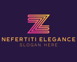 Modern Zigzag Line Letter Z logo design