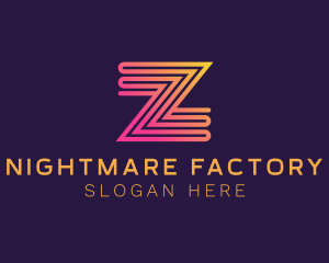 Modern Zigzag Line Letter Z logo design