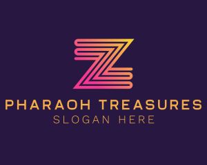 Modern Zigzag Line Letter Z logo design