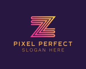 Modern Zigzag Line Letter Z logo design