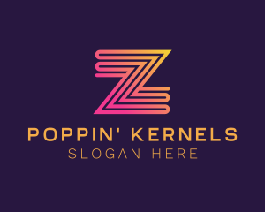 Modern Zigzag Line Letter Z logo design