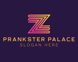 Modern Zigzag Line Letter Z logo design