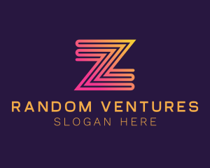 Modern Zigzag Line Letter Z logo design