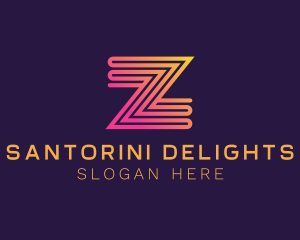 Modern Zigzag Line Letter Z logo design