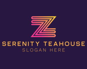 Modern Zigzag Line Letter Z logo design