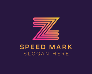 Modern Zigzag Line Letter Z logo design