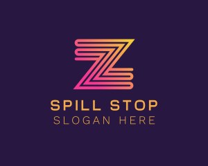 Modern Zigzag Line Letter Z logo design