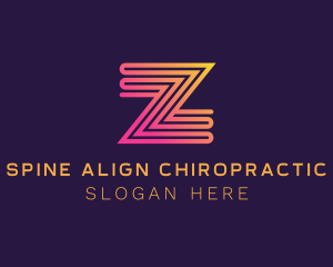 Modern Zigzag Line Letter Z logo design