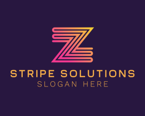 Modern Zigzag Line Letter Z logo design