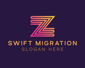 Modern Zigzag Line Letter Z logo design