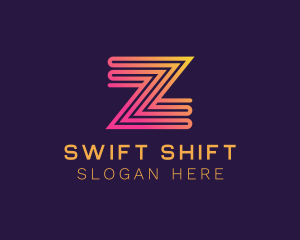 Modern Zigzag Line Letter Z logo design