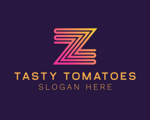 Modern Zigzag Line Letter Z logo design