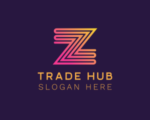 Trade - Modern Zigzag Line Letter Z logo design