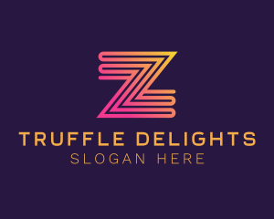 Modern Zigzag Line Letter Z logo design