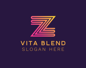 Modern Zigzag Line Letter Z logo design