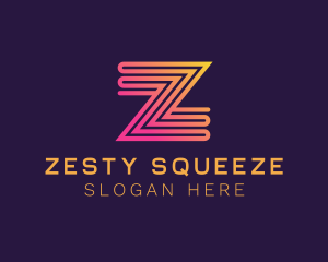 Modern Zigzag Line Letter Z logo design