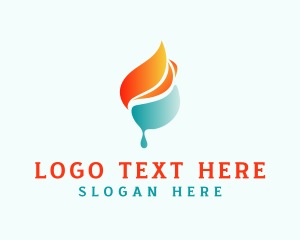 Fuel - Heating Cooling Droplet logo design