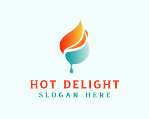 Heating Cooling Droplet logo design