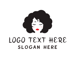 Woman - Curly Woman Styling logo design