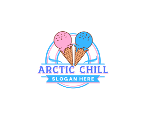 Frozen - Dairy Ice Cream Sweets logo design