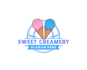 Dairy Ice Cream Sweets logo design