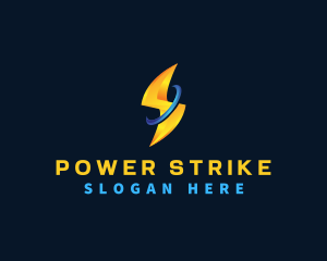 Thunderbolt Electricity Lightning logo design