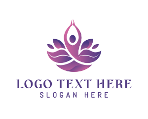 Healthy Living - Gradient Yoga Lifestyle logo design