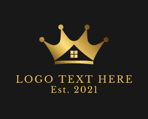 Villa - Golden Crown House logo design