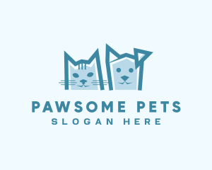 Cat Dog Pet logo design