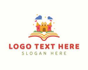 School - Magical Book Castle logo design