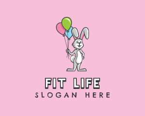 Toy Shop - Balloon Bunny Rabbit logo design
